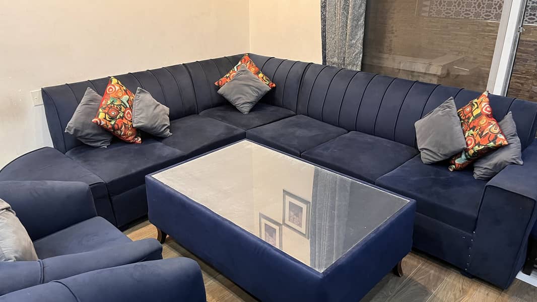 L shaped sofa set+table+2 sofa 2