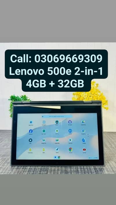 Lenovo 500e ChromeBook 2-in-1 Touch Screen 4GB Ram With Warranty
