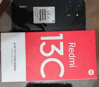 Redmi 13 c  full 10/10 seild mobile complete saman 6/128
