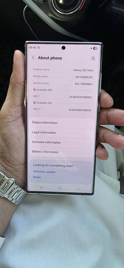 Samsung S22 Ultra PTA Approved officially dual physical sim