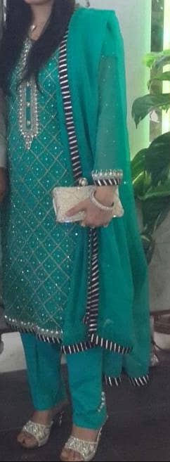 fancy stone work dress