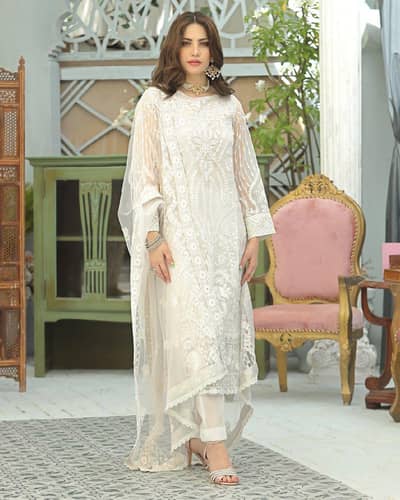 PARTY WEAR DESIGNER INSPIRED ORGANZA SUIT 