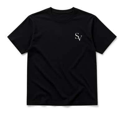 SV Black T-Shirt – Minimal SV Logo