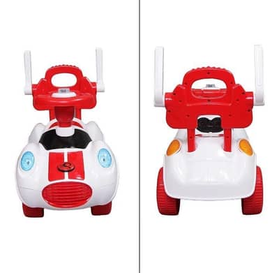 Mini Cooper Kids Push Car Red White ABS Plastic