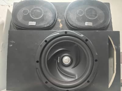 Kenwood Sound System – 2 Speakers + 1 Buffer/Subwoofer