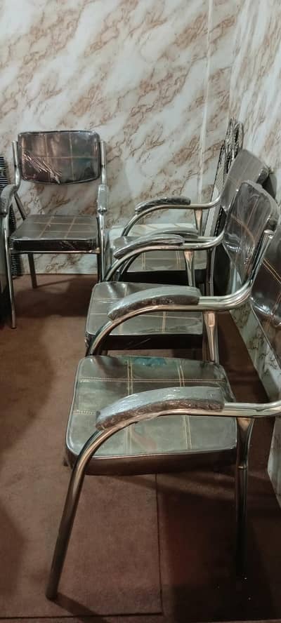 Stainless steel new chairs 4800/-Rs Each