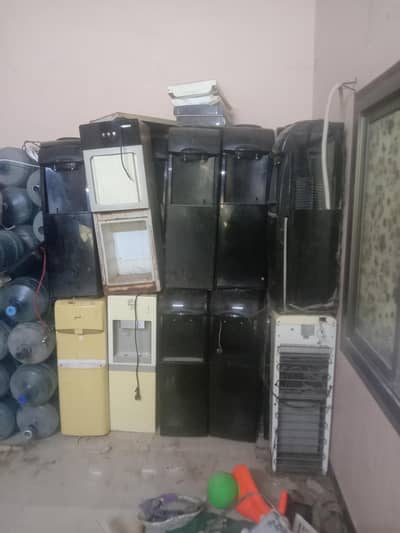 water dispenser & bottles total 20 say 22