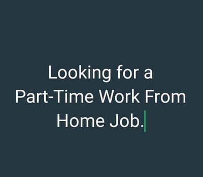 Looking for a Part-Time Work From Home Job.