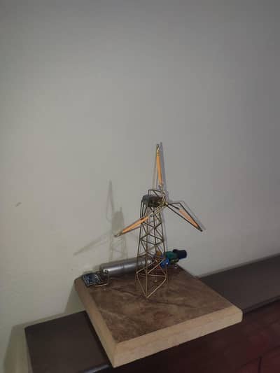 Handmade rotating wind mill style lamp