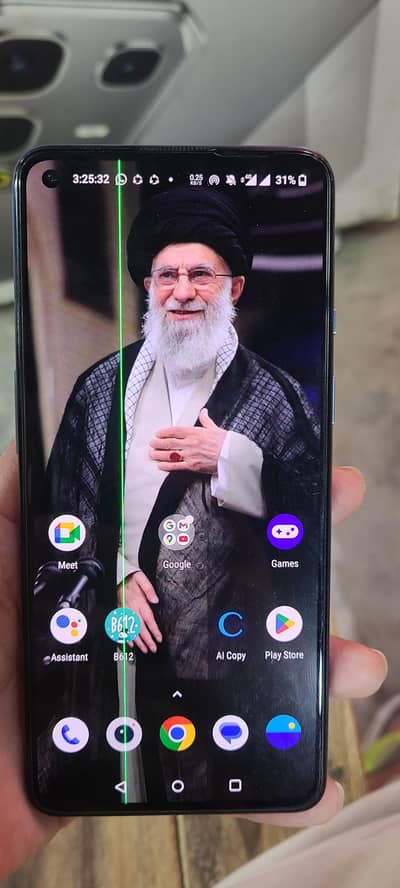 one plus 9 5gb 12gb 256gb led ma green line all okay
