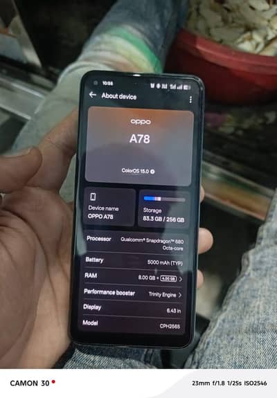 Oppo A78 8GB RAM 256GB