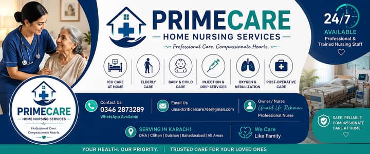 Home Nursing Service Available – Experienced Staff