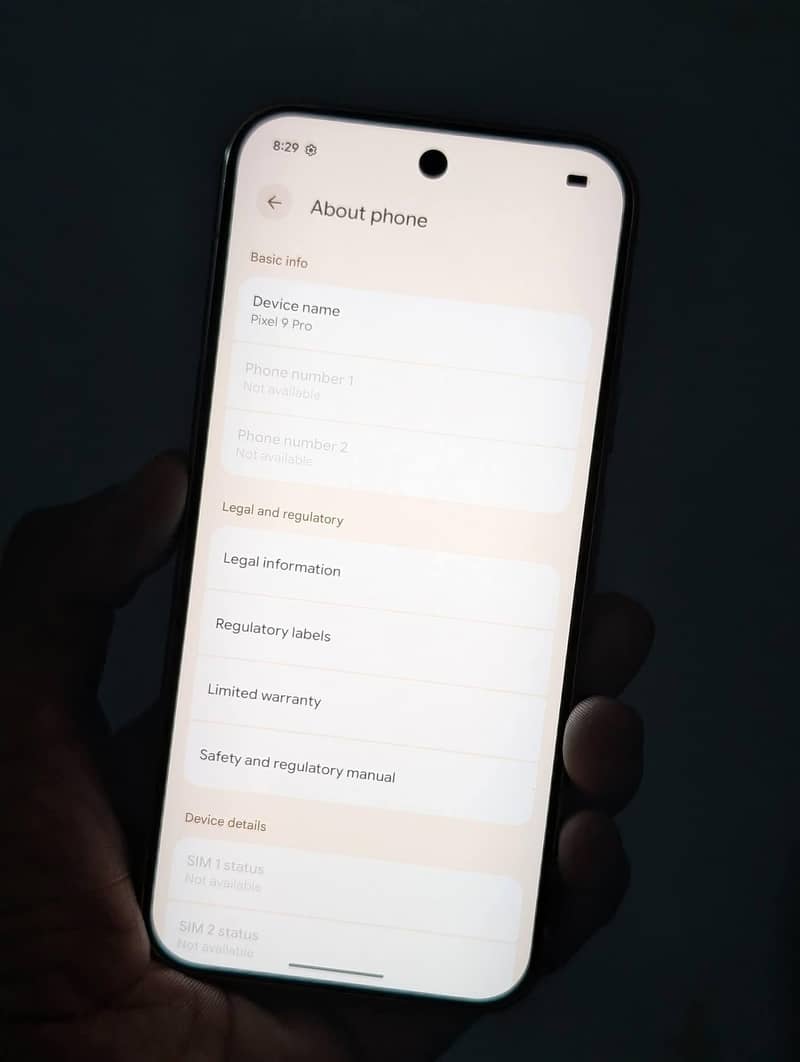 Google Pixel 9 pro PTA 9