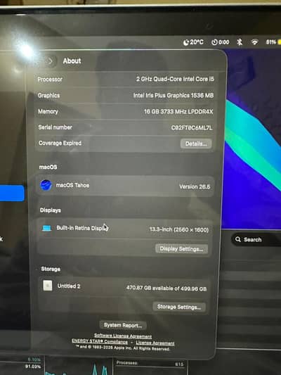 Apple MacBook pro 2020 model