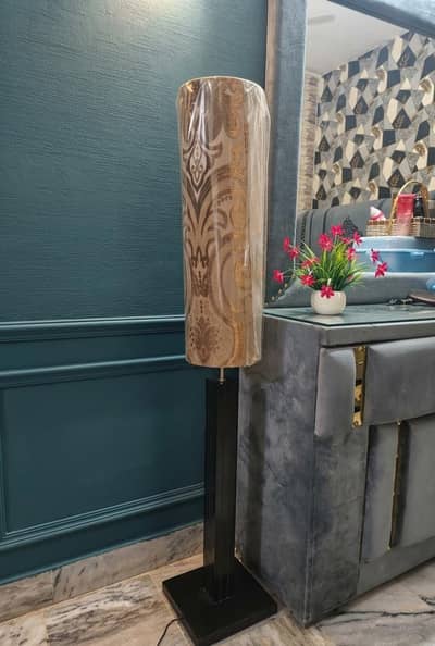 wooden floor lamp