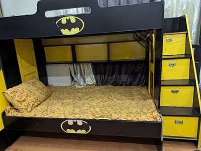 Bachon k liay double Bunk bed slide k sath
