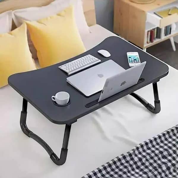 Laptop and study folding Table multipurpose  foldable table with cup holder tablet stand