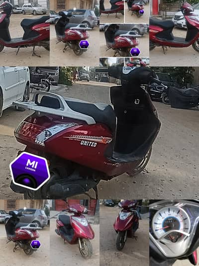 Fully Automatic United 100cc petrol scooty Model 2024
