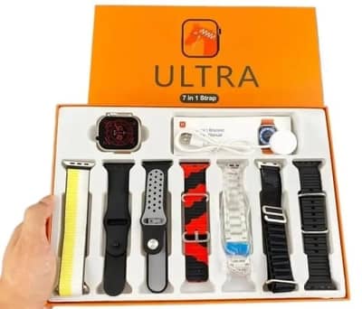 Multicolor smart Watch with 7 straps