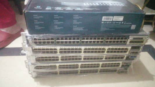 Cisco 3750E poe 48port, dual band10G sfp card & sfp modules available