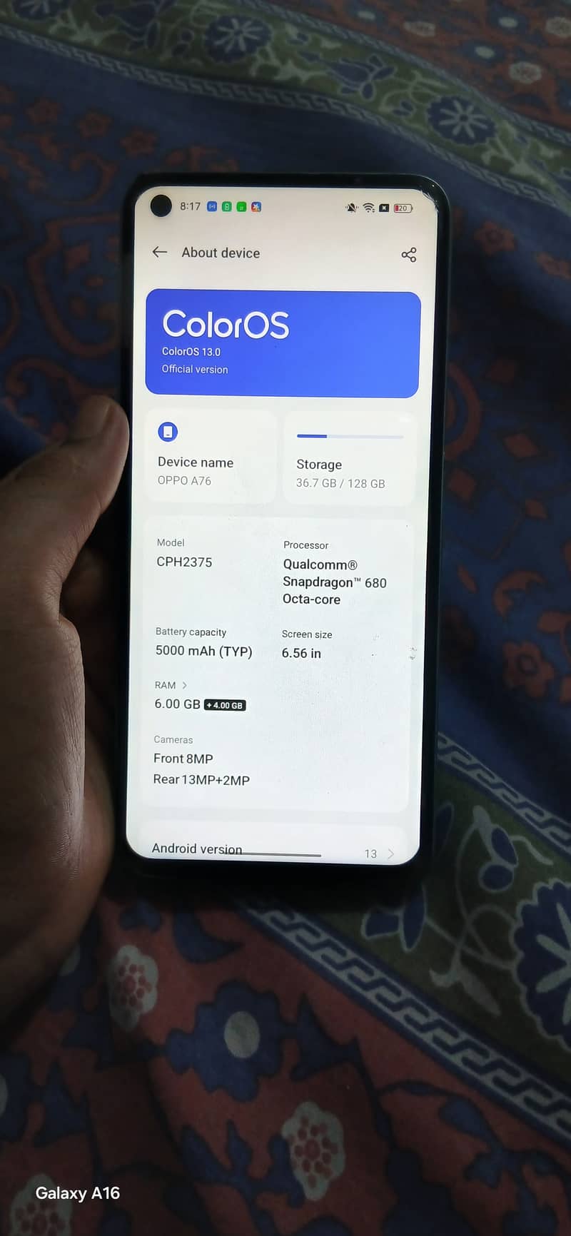 OPPO A76 7