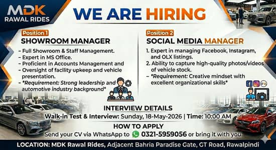 Showroom manager and social media manager