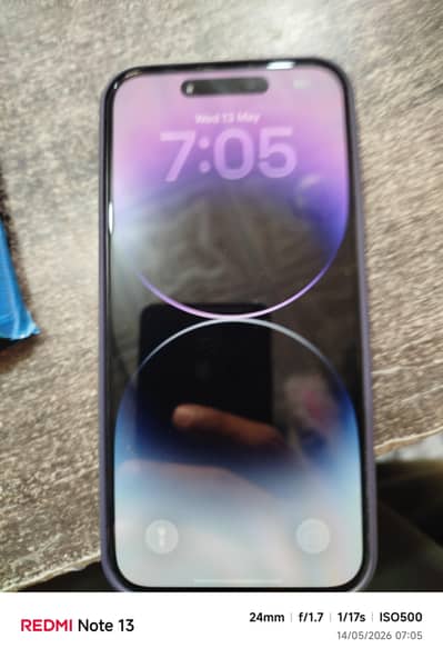 i phone 14 pro max deep purple clr ma hiy jv 256 gb true tone active.