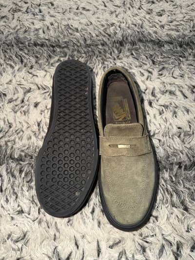  Vans Style Premium Loafers  (Olive Suede | Brand New Condition)