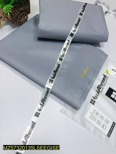 Premium Grey Cotton Unstitched Suit for Men
