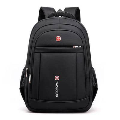 swissgear laptop backpack black waterproof parachute fabric