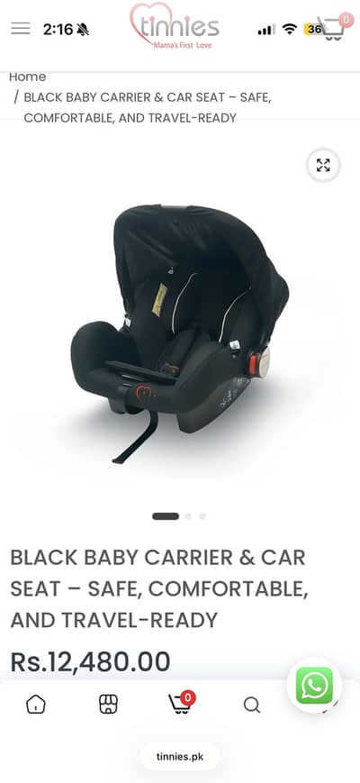 Used Baby carry cot/car seat