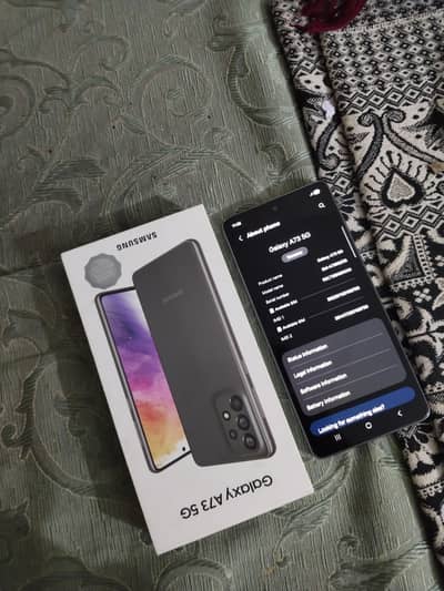 Smsung glxy a73 5G 256gb complete box totall geniune