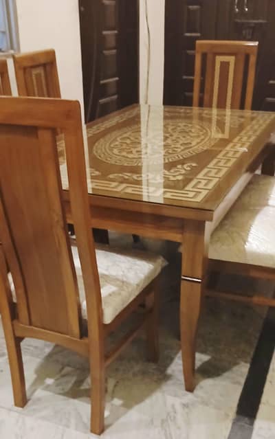 New Glass Dining Table Six  Chairs. . Urgent Sale.