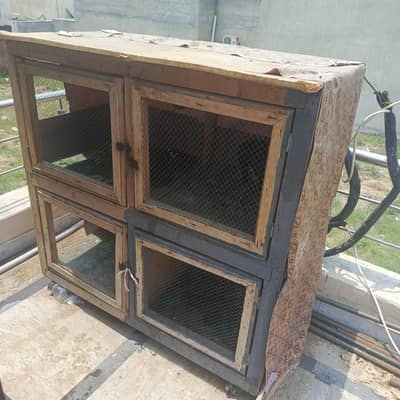 wooden Cage with fiber sheets