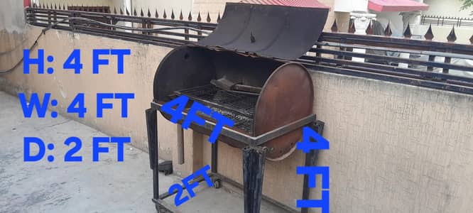 Grill and ss table frame