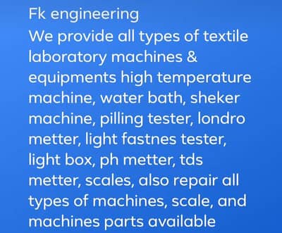 Textile Laboratory Machines & Equipment