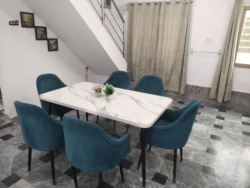 6 chairs dining table set 0