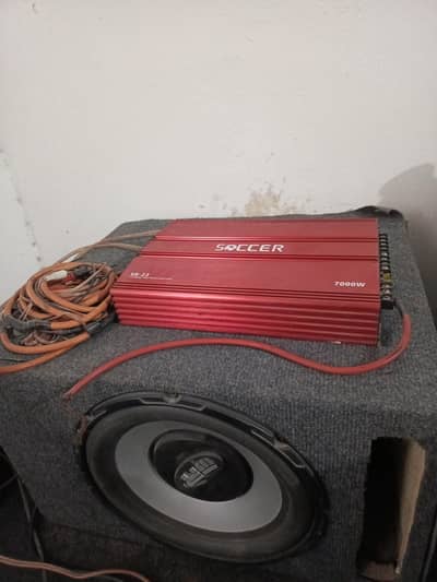 soccer 7000 watts amplifier with sub woofer