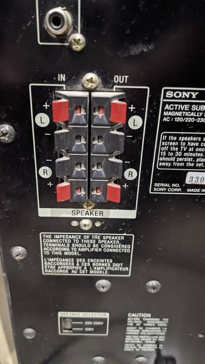 Sony bookshelf & Sony active sub woofer