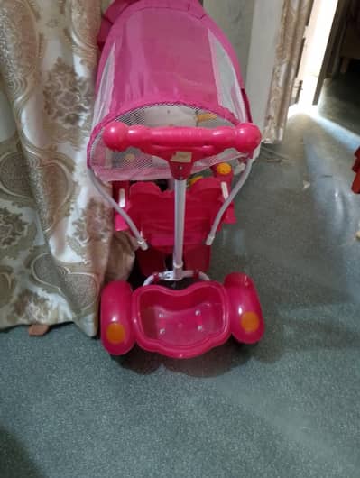 baby trycycle with pram handle