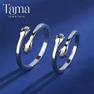 Holding hand couple ring