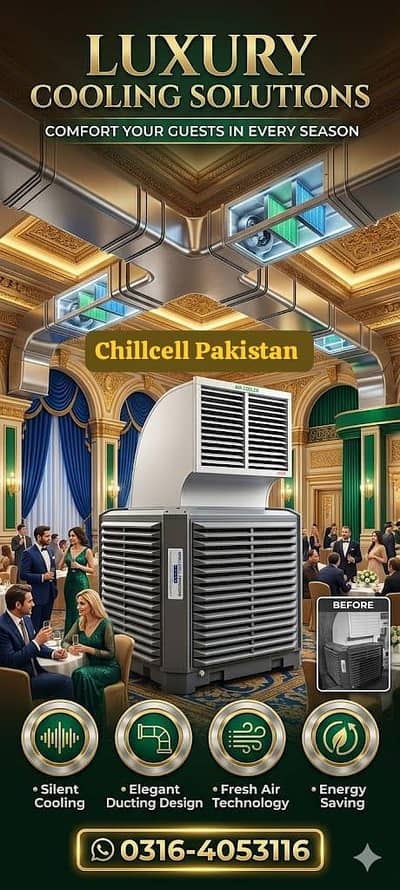 evaporative duct cooler and air fresh duct ducting