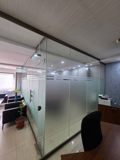 12mm Office Glass Partitions & Aluminium Frames| Complete Office Setup