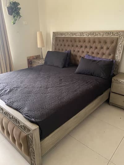 King size bed without mattress