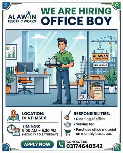 We are Hiring Office boy
