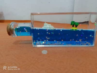 liquid glaas bottle showpiece