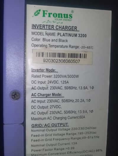 fronus inverter for sale,pv3200 want to sale due to upgrade 5KW