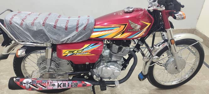 Honda 125 Red Colour 2026 Model like zero meter