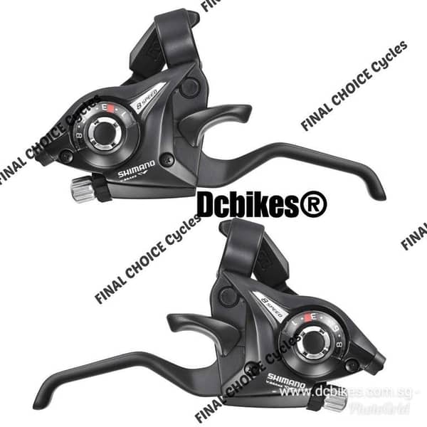 Original SHIMANO Gear Shifter Set Pair FRONT & BACK SET WITH Aluminum LIVER & WIRES