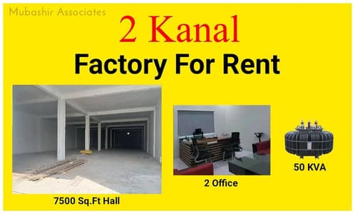 9000 Sq-Ft Factory or Warehouse For Rent
